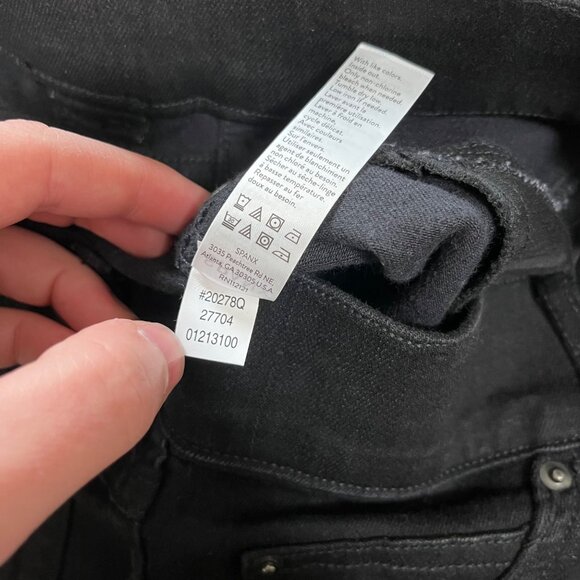 Spanx Mid Rise Denim Ankle Skinny Jeans Clean Black Women’s Size XS - Picture 11 of 11